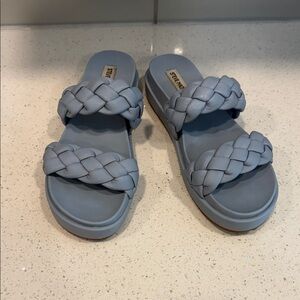 Steve Madden Light Blue Braided Sandals size 8.5